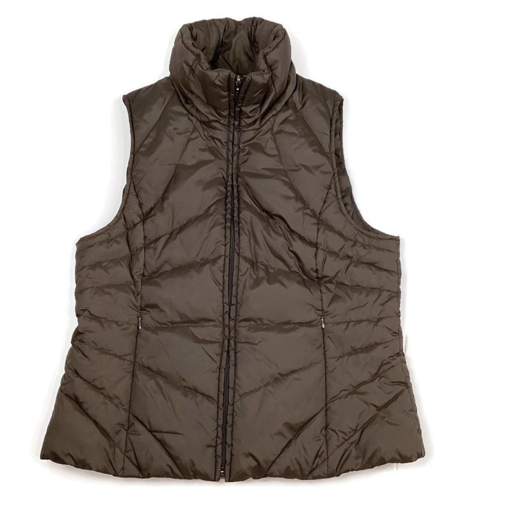 Kenneth Cole Brown Down Puffer Winter Vest Size Medium